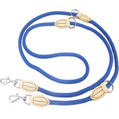 Lesă multifuncțională pentru doi câini Lesă dublă din nailon Guler cu lanț P, lungă, scurtă, reglabilă, pentru dresaj de câini, frânghie pentru câine legată