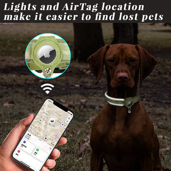 CAWAYI KENNEL Найлонови регулируеми нашийници за домашни любимци за Air Tag Location Tracker Dog Cat Anti-lost Reflective Protection Collar for Dogs