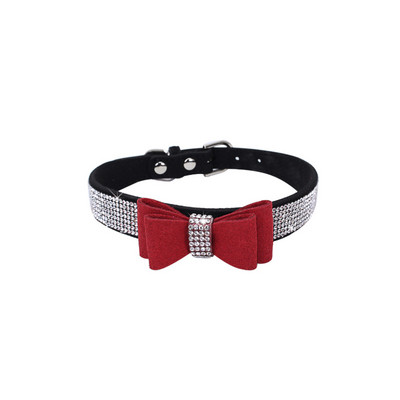 XXS~L Suurus Glitter Rhinestonest Kutsika Kassi Kaelarihmad Reguleeritav Nahast Kaelarihmad Väikestele Keskmistele Koertele Kassidele Koerte Lemmikloomade kaelarihmad