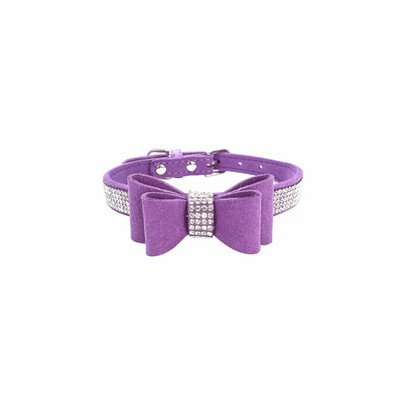 XXS~L Suurus Glitter Rhinestonest Kutsika Kassi Kaelarihmad Reguleeritav Nahast Kaelarihmad Väikestele Keskmistele Koertele Kassidele Koerte Lemmikloomade kaelarihmad
