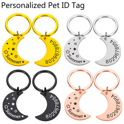 Etichetă personalizată pentru câini Etichetă de identificare pentru pisici, accesorii personalizate pentru zgarda pentru câini, etichetă cu nume de adresă personalizată pentru câini, pisici