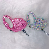 Bling Dog Leash 5m Durable Leash Automatic Retractable Nylon Cat Lead Extension Puppy Walking Running Lead Roulette για σκύλους