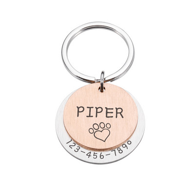 Personalizirano graviranje ID oznake kućnog ljubimca Anti-lost ID oznake psa Identifikacija Prilagođeno ime ljubimca Štene Ogrlica Pas Mačka Oznake Oprema za kućne ljubimce