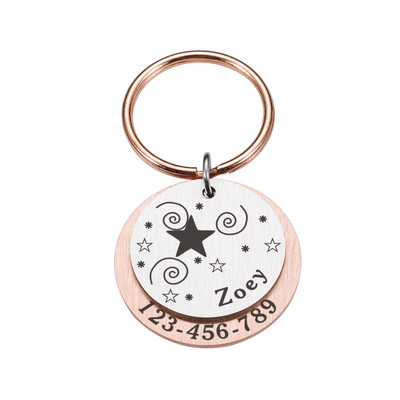 Personalizirano graviranje ID oznake kućnog ljubimca Anti-lost ID oznake psa Identifikacija Prilagođeno ime ljubimca Štene Ogrlica Pas Mačka Oznake Oprema za kućne ljubimce