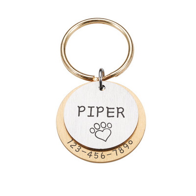 Personalizirano graviranje ID oznake kućnog ljubimca Anti-lost ID oznake psa Identifikacija Prilagođeno ime ljubimca Štene Ogrlica Pas Mačka Oznake Oprema za kućne ljubimce