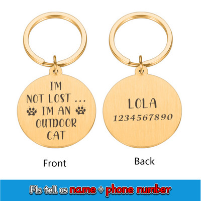 Νέο Δωρεάν Χαρακτική Ετικέτα ταυτότητας σκύλου γάτας Προσαρμοσμένο εξατομικευμένο κολάρο σκύλου Όνομα γούρι για κατοικίδιο Κρεμαστό κολιέ κοκάλι Κολάρο για κουτάβι Αξεσουάρ