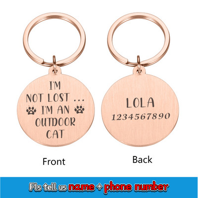 Νέο Δωρεάν Χαρακτική Ετικέτα ταυτότητας σκύλου γάτας Προσαρμοσμένο εξατομικευμένο κολάρο σκύλου Όνομα γούρι για κατοικίδιο Κρεμαστό κολιέ κοκάλι Κολάρο για κουτάβι Αξεσουάρ