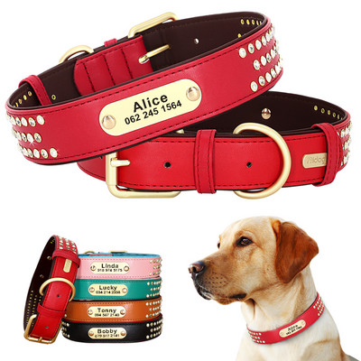 Bling Rhinestone Dog ID kaklasiksna personalizēta suņu kaklasiksnu kaklarota ar vārda plāksnīti mīksta polsterēta mājdzīvnieku kaklarota bez gravējuma S-2XL
