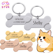 STVK Anti-Lost Custom Pet Id Tag Love Keychain Gyvūnų reikmenys Kačių augintinių antkaklis Individualizuotas šuns vardas Little Bell ошейник для кошек