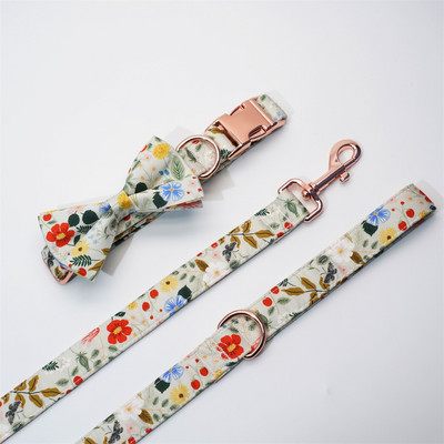 Isikupärastatud lilleline Lemon Girly koera kaelarihma lill koos sobiva jalutusrihma ja rakmetega