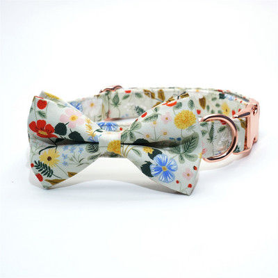 Isikupärastatud lilleline Lemon Girly koera kaelarihma lill koos sobiva jalutusrihma ja rakmetega