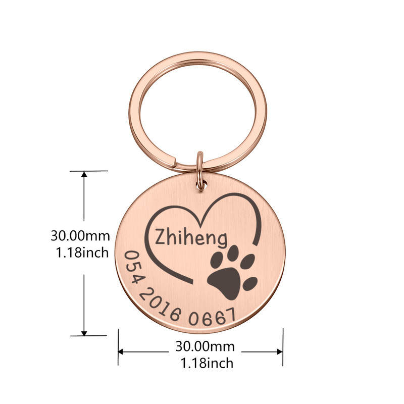 Etichetă personalizată pentru câini, gravură gratuită, etichete de identificare pentru câini, plăcuță de identificare, farfurie pentru buldog francez, accesorii anti-pierdere pentru animale de companie pentru colier de guler