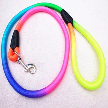 1бр цветно въже за каишка за кучета 1,2M найлонов колан за сцепление за домашни любимци Оловно въже за ходене Кръгли сурови каишки за обучение 3 размера S