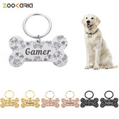 Εξατομικευμένη ετικέτα ταυτότητας κατοικίδιων Δωρεάν χαραγμένο μπρελόκ για το όνομα του κατοικίδιου για γάτα κουτάβι σκύλος Gamer Κρεμαστό κόκκαλο με ετικέτα Αξεσουάρ για κατοικίδια