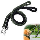 110 cm punutud nailonist suur koerarihm, must roheline, tugev, vastupidav lemmikloomatreeningnöör õues kasutatavad juhtrihmad suurtele koertele prantsuse buldogile