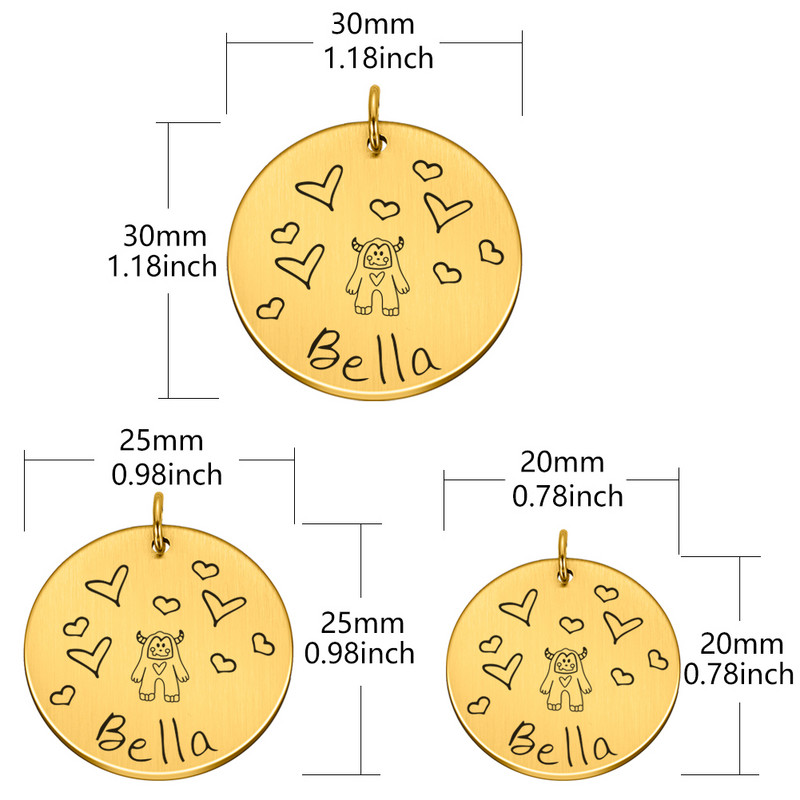Etichetă de identificare pentru câini de companie, gravată gratuit, etichetă de identificare pentru câini de companie, pandantiv personalizat, etichete cu nume anti-pierdere, etichetă de identificare pentru monstru de pisică, accesorii pentru guler pentru 