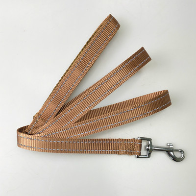 Lesă pentru câini din nailon reflectorizant 3 culori 2 mărimi 2 cm lățime Lesă puternică pentru câini cu mâner căptușit confortabil