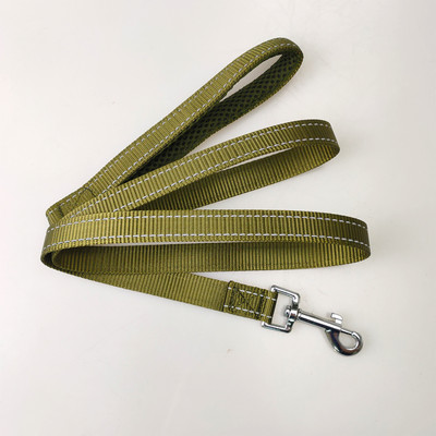 Lesă pentru câini din nailon reflectorizant 3 culori 2 mărimi 2 cm lățime Lesă puternică pentru câini cu mâner căptușit confortabil