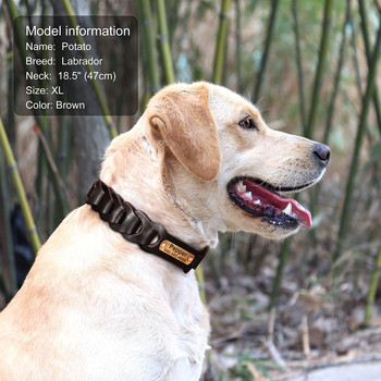 Аксесоари за нашийник за кучета от естествена кожа по поръчка Мек персонализиран идентификационен етикет с име Табела Нашийници за домашни любимци за средно големи кучета Pitbull Perro