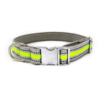 Ανακλαστικό νάιλον γιακά σκύλου και σετ λουριών Ρυθμιζόμενο μαλακό γέμισμα γιακά κουταβιού Μικρό μεσαίο μεγάλο λουρί σχοινιού παρακολούθησης σκύλου Perro