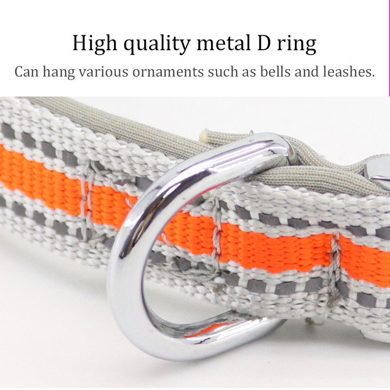 Ανακλαστικό νάιλον γιακά σκύλου και σετ λουριών Ρυθμιζόμενο μαλακό γέμισμα γιακά κουταβιού Μικρό μεσαίο μεγάλο λουρί σχοινιού παρακολούθησης σκύλου Perro