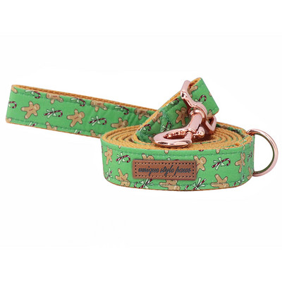 Guler de câine din bumbac de Crăciun cu stil unic Paws cu papion marinar Guler de cățeluș pentru omul din turtă dulce pentru câine mic, mediu mare