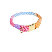 Guler multicolor pentru animale de companie, frânghie tricotată manual pentru câini mici, mijlocii mari, ciobănesc german Yorkshire Terrier, buldog francez