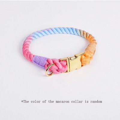 Guler multicolor pentru animale de companie, frânghie tricotată manual pentru câini mici, mijlocii mari, ciobănesc german Yorkshire Terrier, buldog francez