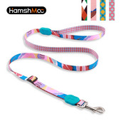 HamshMoc Lesă de câine reglabilă, model din nailon, fără încurcături, Lesă puternică pentru un câine, mic, mare, plimbare, alergare Dla Psa