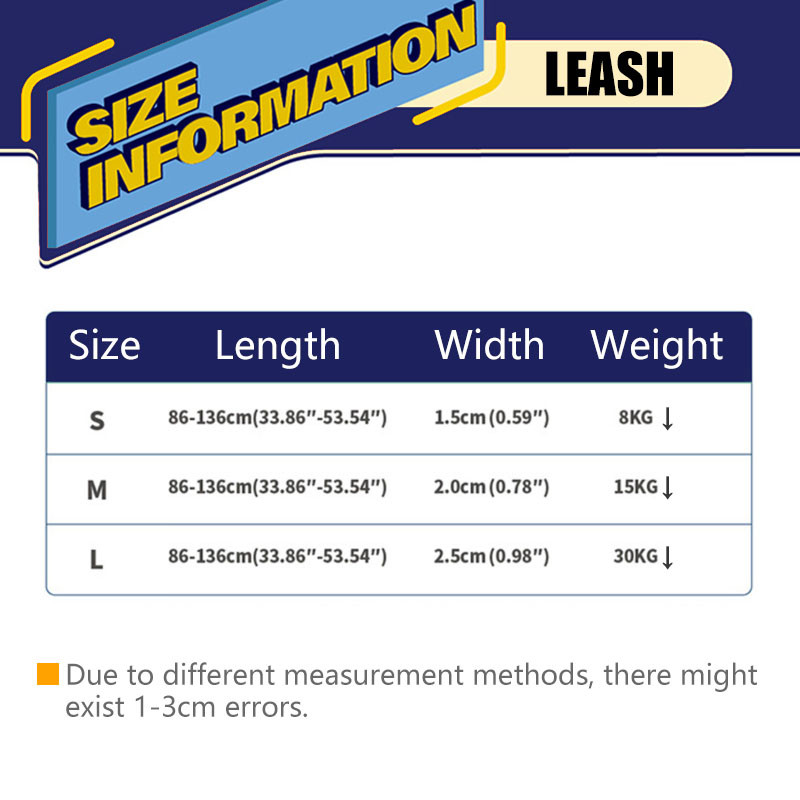 HamshMoc Lesă de câine reglabilă, model din nailon, fără încurcături, Lesă puternică pentru un câine, mic, mare, plimbare, alergare Dla Psa
