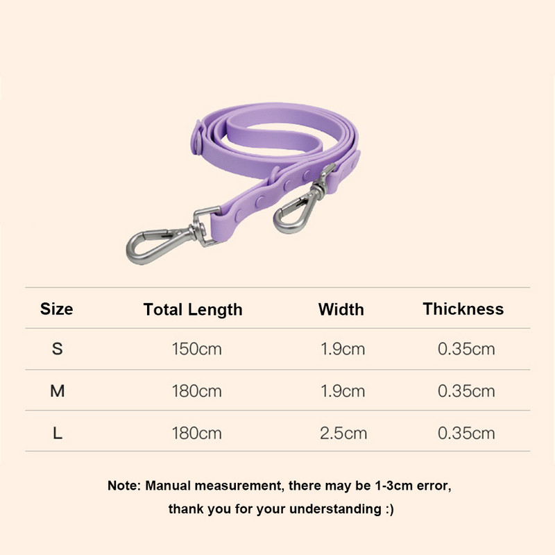 1,5m 1,8m Υψηλής ποιότητας λουρί σκύλου βαρέως τύπου PVC αδιάβροχο μόλυβδο σκύλου με διπλούς γάντζους Ισχυρό ανθεκτικό σχοινί σκύλου Μαλακό ελαστικό
