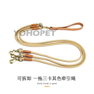 dva u jednom konop za vuču za pse protiv zapetljanja odvojiva goveđa koža mali medo srednji veliki povodac za pse dodaci za kućne ljubimce