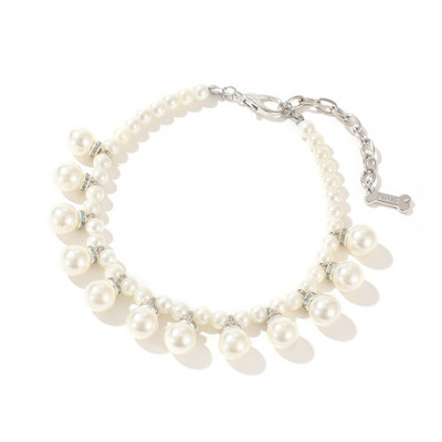 Perle de lux Set de lesă pentru zgarda pentru animale de companie, Jogging, colier în aer liber, mărgele, gulere, frânghie pentru câine, pisică, lanț de guler