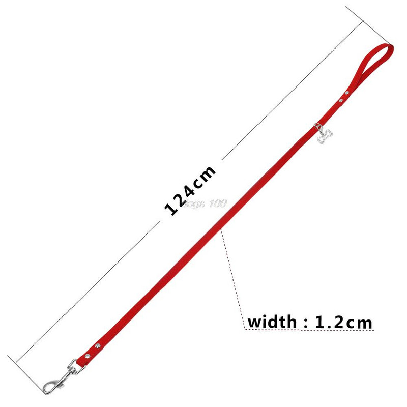 Μαλακό σουέτ δερμάτινο λουρί σκύλου για κουτάβι γάτα που περπατά με μενταγιόν από κόκαλο Rhinestong για Chihuahau Yorkshire Pink Blue Black