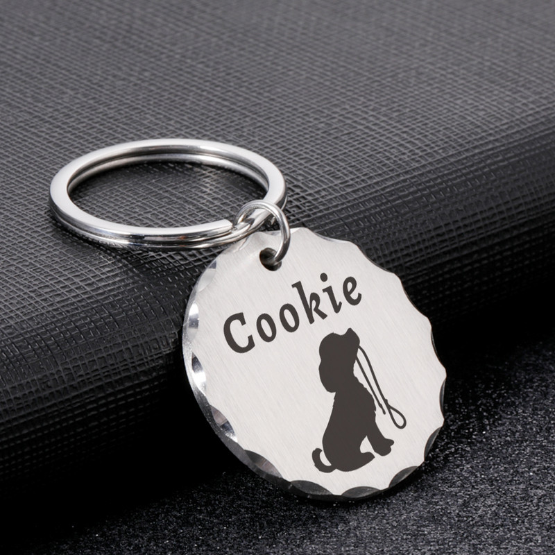 Etichetă personalizată gratuită pentru câine, pisică, pentru animale de companie, etichetă de identificare pentru cățeluș pentru pisică, accesorii pentru guler pentru câini, etichete cu numere gravate pentru câini, pisici
