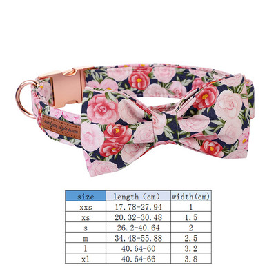 Μοναδικό στυλ Paws Προσωποποιημένο ροζ λουλούδι γιακά σκύλου με φιόγκο Floral κολάρο σκύλου για κουτάβι Άνοιξη Κολάρο σκύλου Μεγάλο μεσαίο μικρό σκυλί