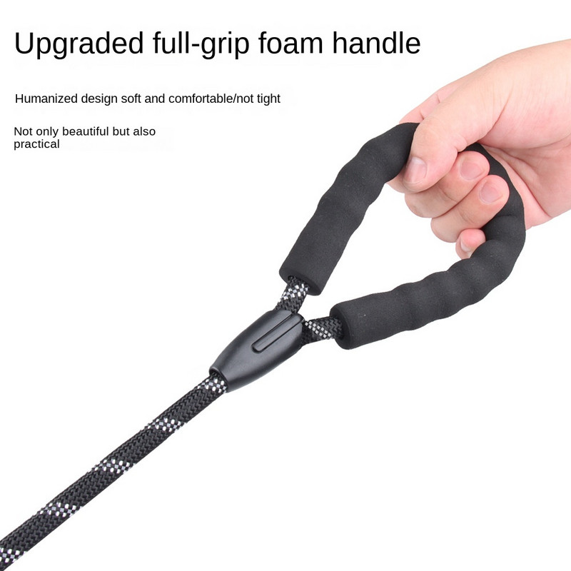 2022 Frânghie pentru mâna câinelui frânghie rotundă reflectorizată din nailon frânghie pentru mâna pentru explozie, accesorii pentru animale de companie, lanțul câinelui