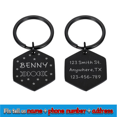 Besplatno graviranje ID kućnih ljubimaca Oznake za pse Privjesak za ključeve Ogrlice za kućne ljubimce Dodaci Ogrlice za pse Od nehrđajućeg čelika Oznake za pse prilagođene kućnim ljubimcima