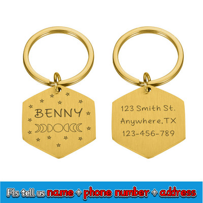 Besplatno graviranje ID kućnih ljubimaca Oznake za pse Privjesak za ključeve Ogrlice za kućne ljubimce Dodaci Ogrlice za pse Od nehrđajućeg čelika Oznake za pse prilagođene kućnim ljubimcima