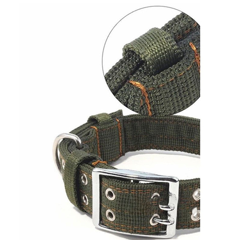 Guler de câine reglabil din nailon Curea fermă de câine rafinată pentru animale de companie pentru gâtul de câine mijlociu-mare Ringplay în aer liber Animal de companie Teddy Pitbull