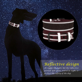 Bling Rhinestone нашийник за кучета Широки светлоотразителни нашийници за кучета Колие Цветни кристални аксесоари за малки големи кучета Pitbull