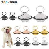 Etichete de identificare pentru animale de companie Accesorii pentru zgarda pentru animale de companie Planetă Pisică Etichete de nume pentru câini Etichetă de identificare personalizată Pandantiv Personalizat Gravat gratuit Anti-pierdere