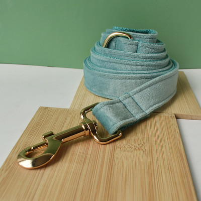 Πράσινο κολάρο, εξατομικευμένο βελούδινο ύφασμα ποιότητας για μικρό, μεσαίο μεγάλο σκύλο, προσαρμοσμένα μεταλλικά εξαρτήματα φανελέτα κατοικίδιων αξεσουάρ29