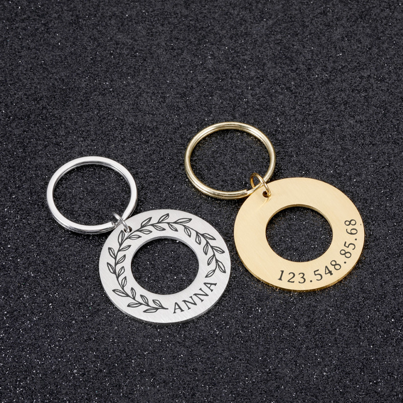 Etichetă de identificare pentru animale de companie Breloc personalizat pentru pisică pentru câine Nume de identificare pentru animal de companie gravat pentru pisică, cățeluș, etichetă pentru guleră, breloc cu pandantiv, accesorii pentru animale de compan