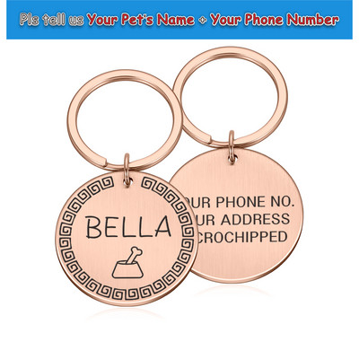 Ετικέτες ταυτότητας κατοικίδιων εξατομικευμένες ετικέτες γάτας σκύλου Χαραγμένες ετικέτες γάτα σκύλος Κουτάβι Όνομα ταυτότητας κατοικίδιου Κολάρο Ετικέτα Κρεμαστό Αξεσουάρ κατοικίδιων Κρεμαστό Ετικέτες σκύλου