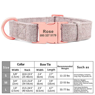 Guler personalizat pentru câini, din nailon, cu papion, cu cataramă pentru câini, etichetă cu nume cu gravură gratuită anti-pierdere. Papion drăguț, flori, accesorii pentru animale de companie