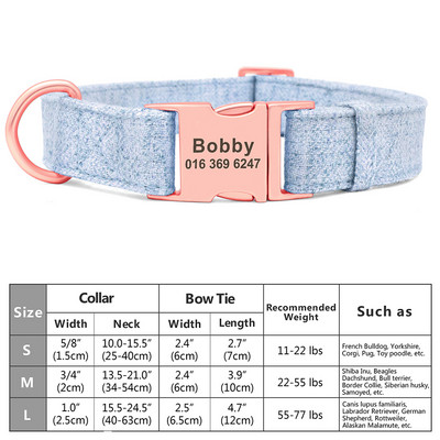 Guler personalizat pentru câini, din nailon, cu papion, cu cataramă pentru câini, etichetă cu nume cu gravură gratuită anti-pierdere. Papion drăguț, flori, accesorii pentru animale de companie