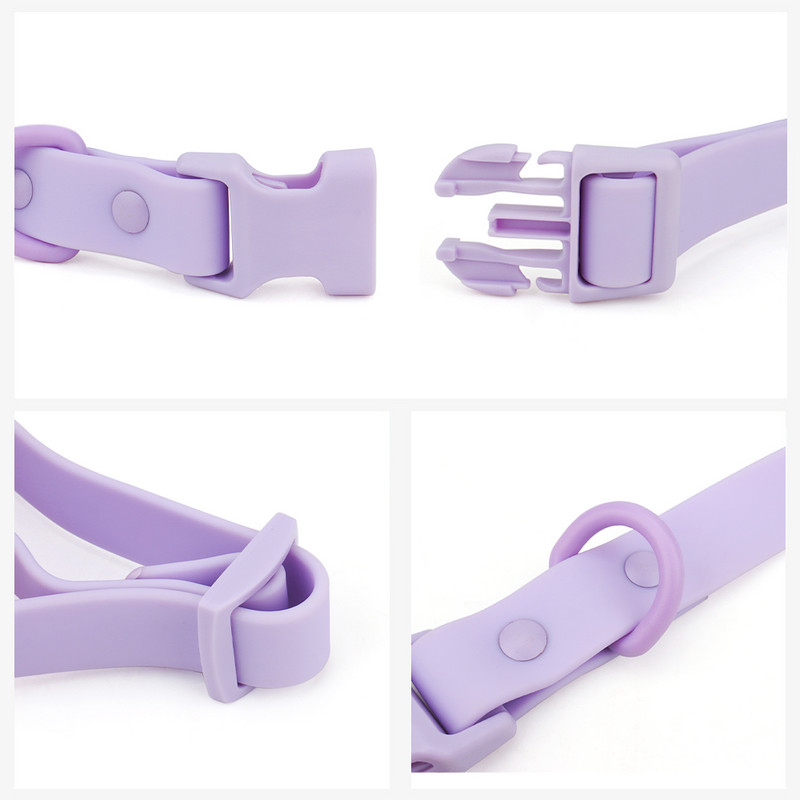 Macaron Color κολάρο κατοικίδιων ζώων Ρυθμιζόμενο κολάρο σκύλου με περιτύλιγμα PVC από καουτσούκ, αδιάβροχο, εύκολο στο καθάρισμα για μικρούς, μεσαίους και μεγάλους σκύλους