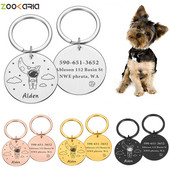 Εξατομικευμένες ετικέτες σκύλου Χαραγμένη γάτα κουτάβι κατοικίδιο ID Όνομα Τηλέφωνου Κολάρο Ετικέτα Κρεμαστό Αξεσουάρ για κατοικίδια Ετικέτα σκύλου dropshipping