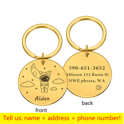 Εξατομικευμένες ετικέτες σκύλου Χαραγμένη γάτα κουτάβι κατοικίδιο ID Όνομα Τηλέφωνου Κολάρο Ετικέτα Κρεμαστό Αξεσουάρ για κατοικίδια Ετικέτα σκύλου dropshipping